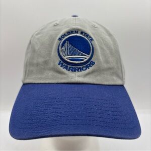 Golden State Warriors 47 Brand Dad Hat Gray Blue Curved Brim Classic Strapback